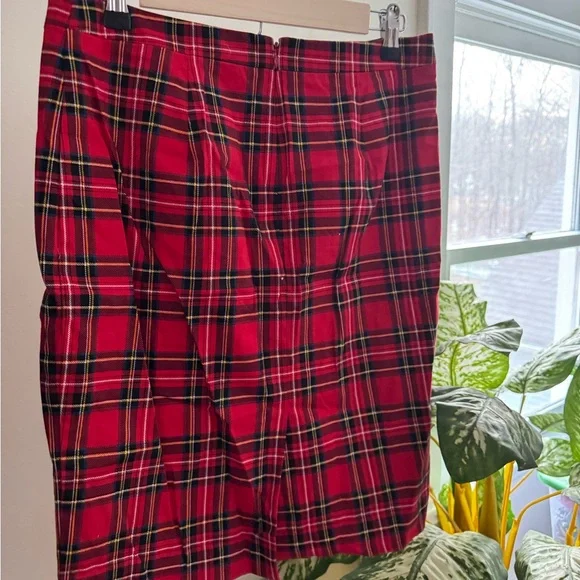 J Crew Red Plaid Skirt - Picture 3 of 4